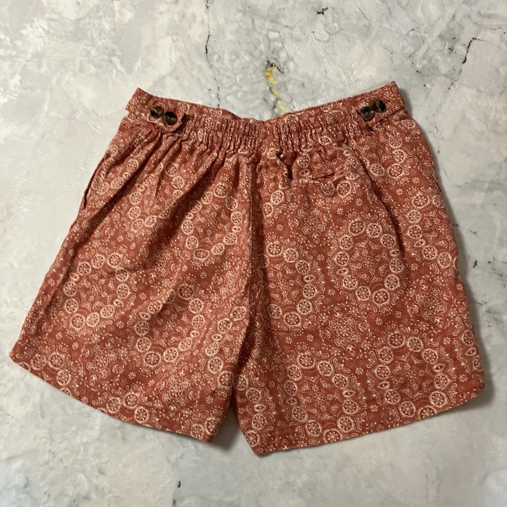 Fat Face Shorts Womens Size 14 Mid Rise Linear Batik Linen Pockets‎ - Picture 7 of 12